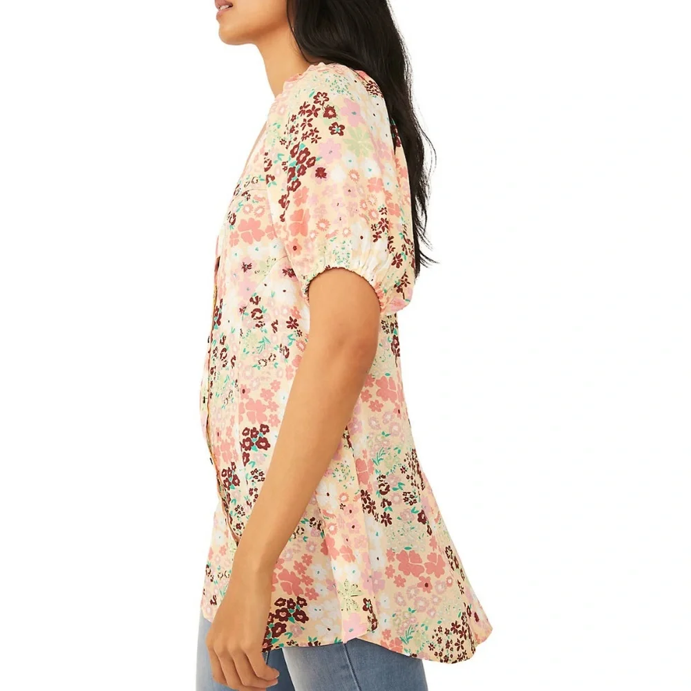 NWT Free People Callie Printed Tunic - Picture 2 of 14